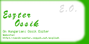 eszter ossik business card